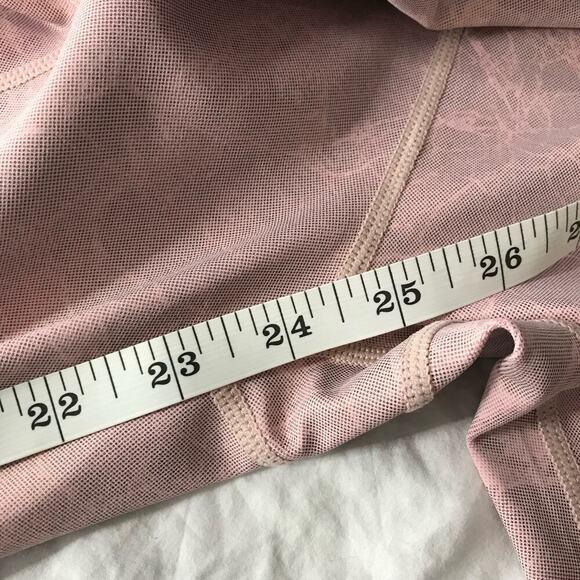 Zyia Active Pink Rose Marbled Print Mid Rise 7/8 Legging Women's Size 0 - Picture 5 of 8